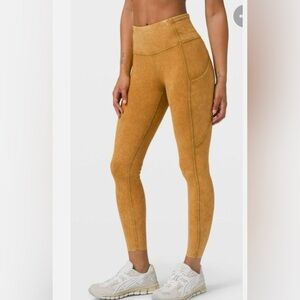 lululemon athletica Mustard Yellow Leggings